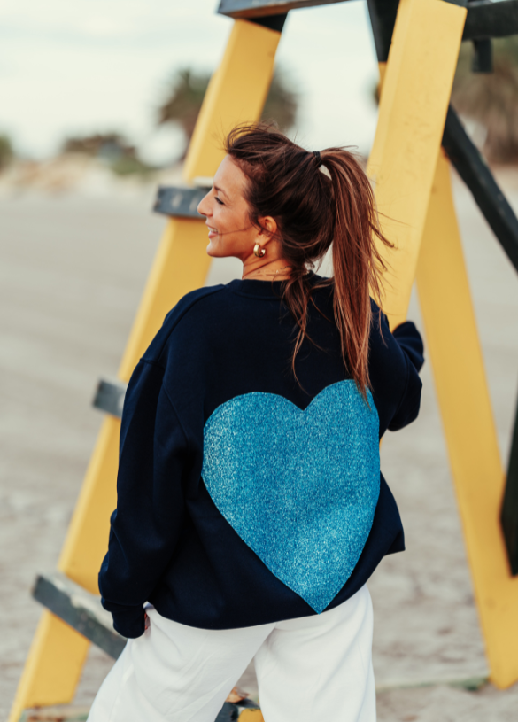 Sudadera Glitter azul - Código once