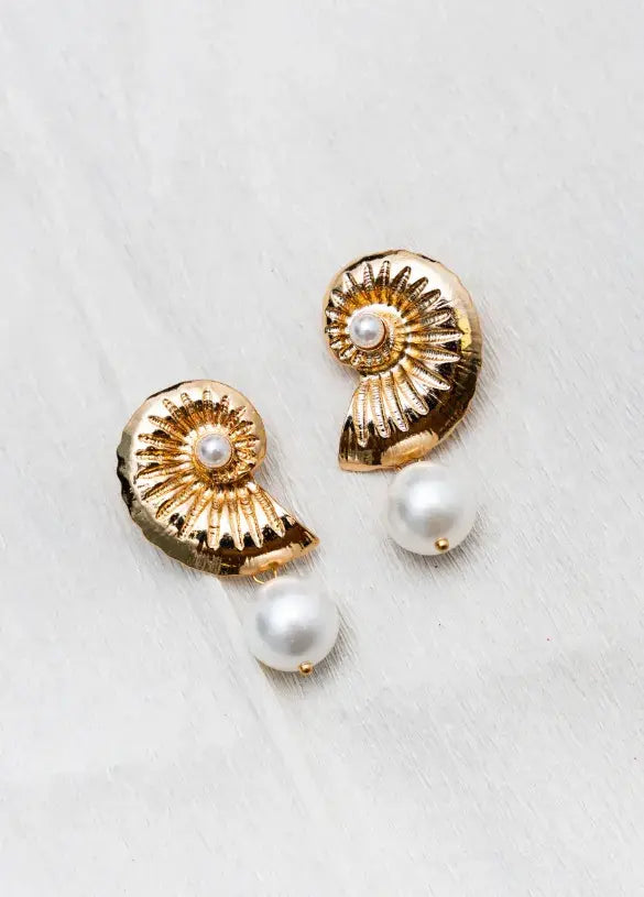 Pendientes Úrsula con perla - Código once