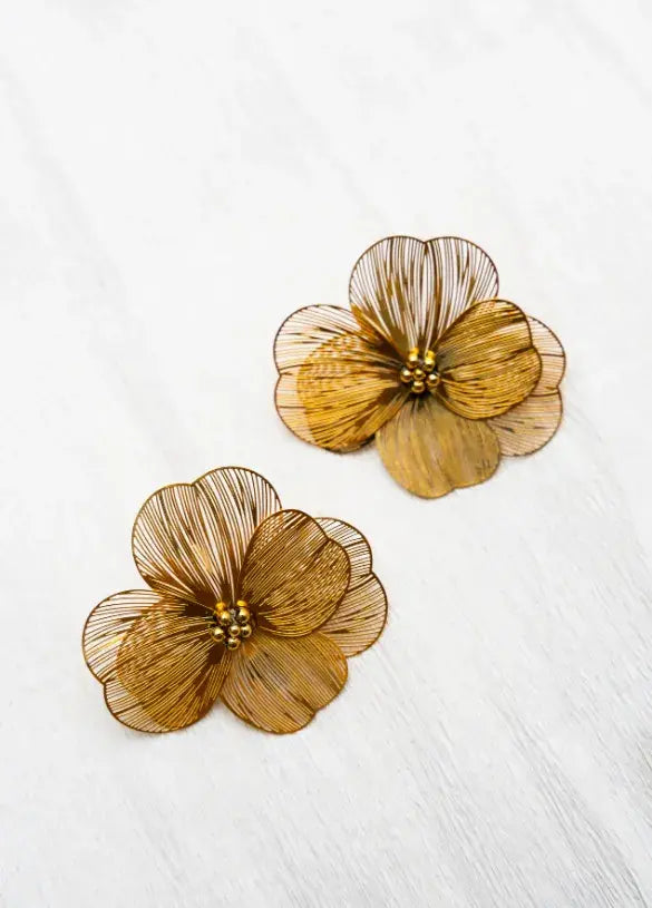 Pendientes orquídea - Código once