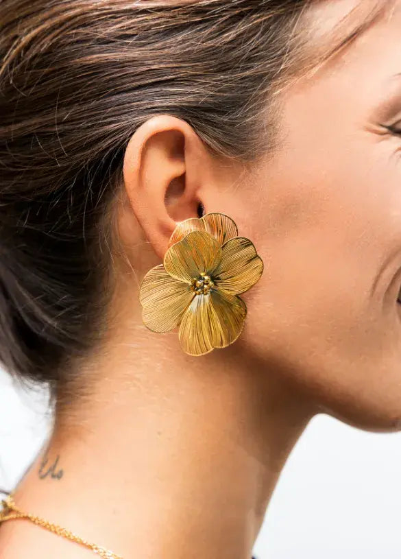 Pendientes orquídea - Código once