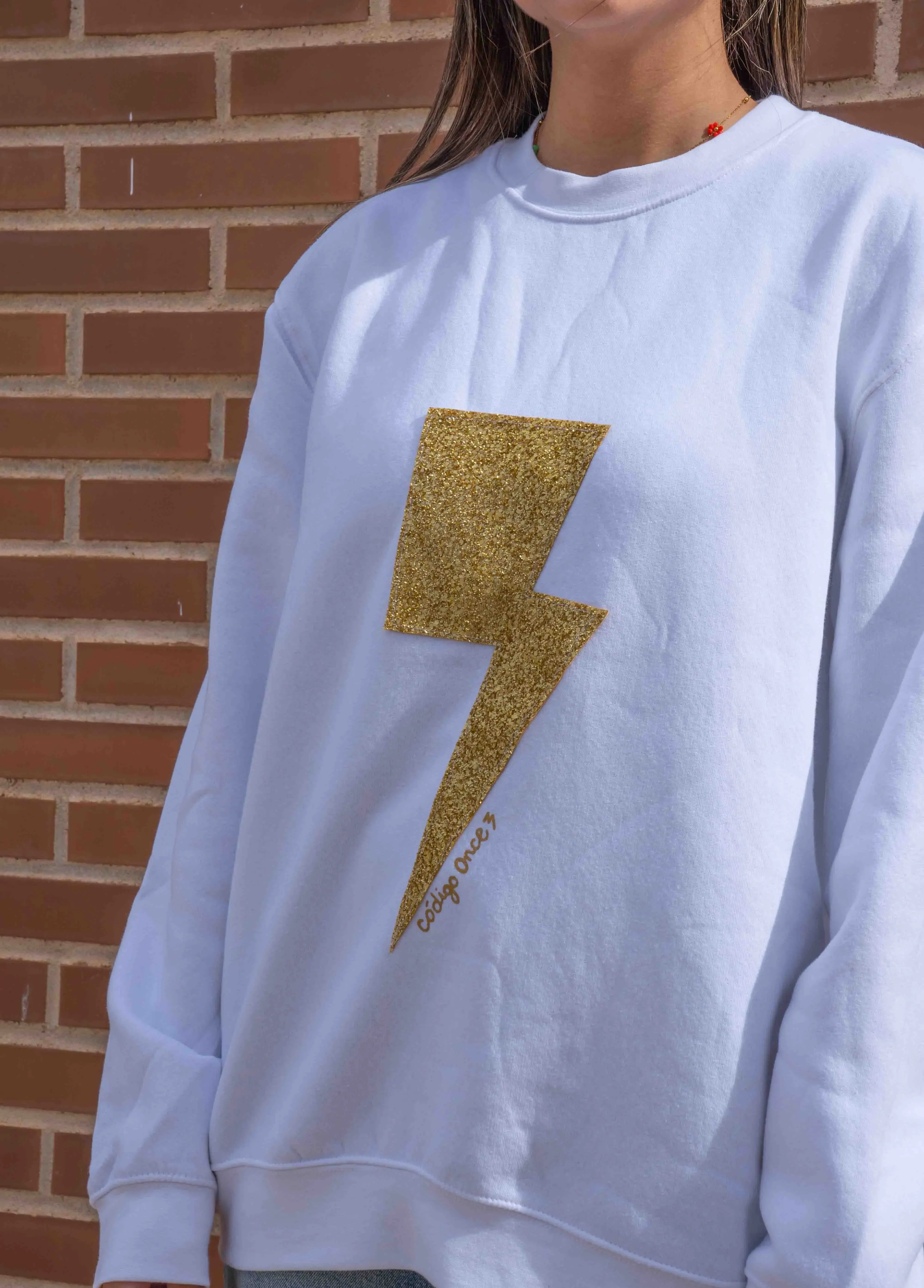 Sudadera - Rayo blanca - Código once