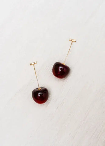 Pendientes cereza